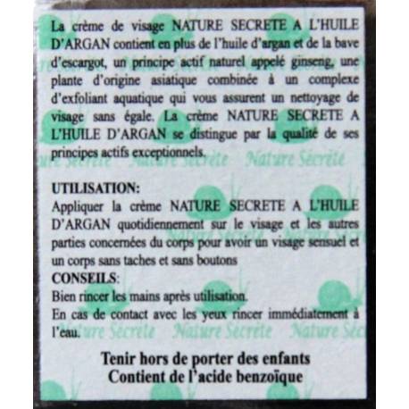 Nature Secrète facial cream