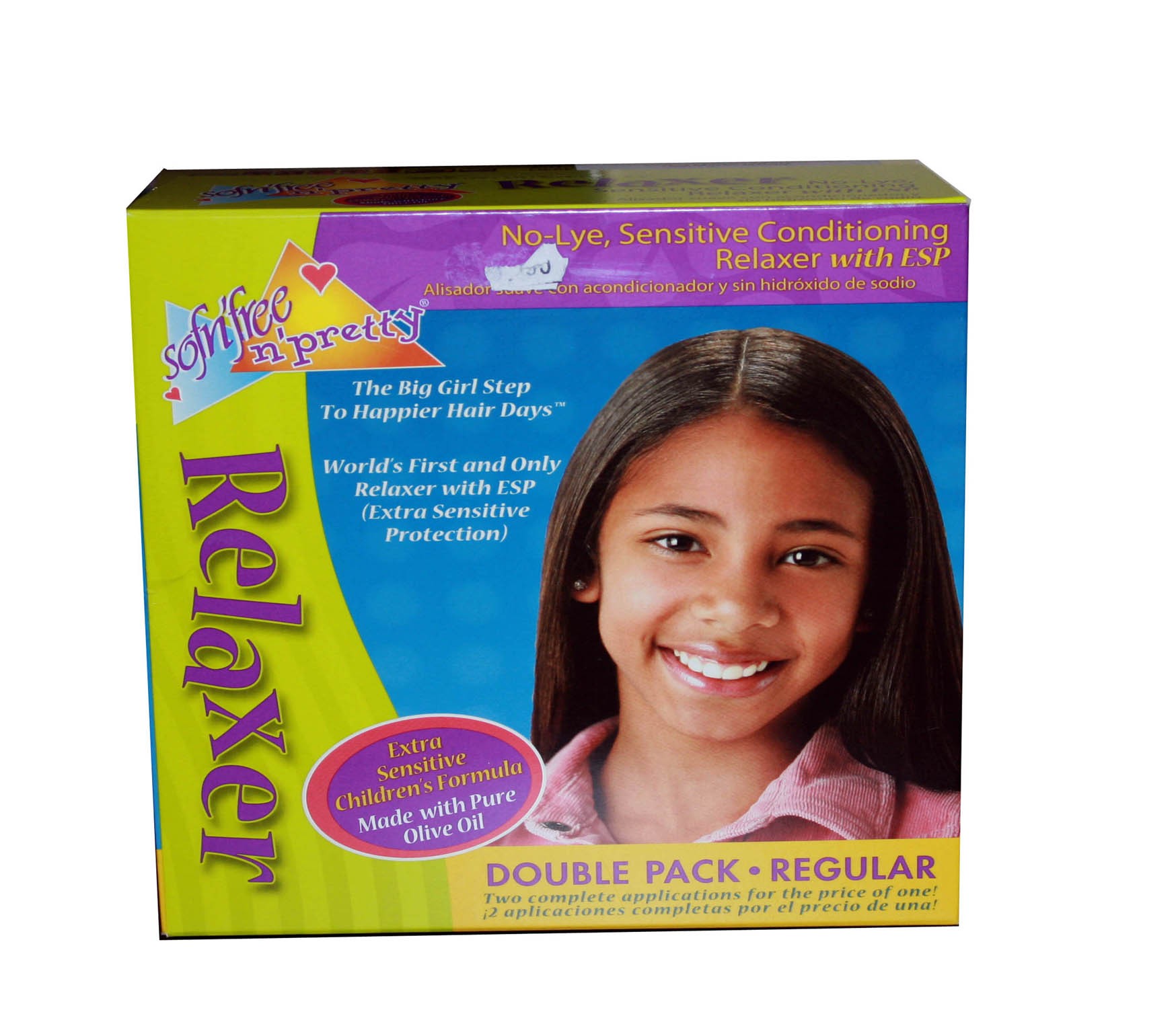 Sofn Free N Pretty No Lye Relaxer Double Pack Children Lady Edna